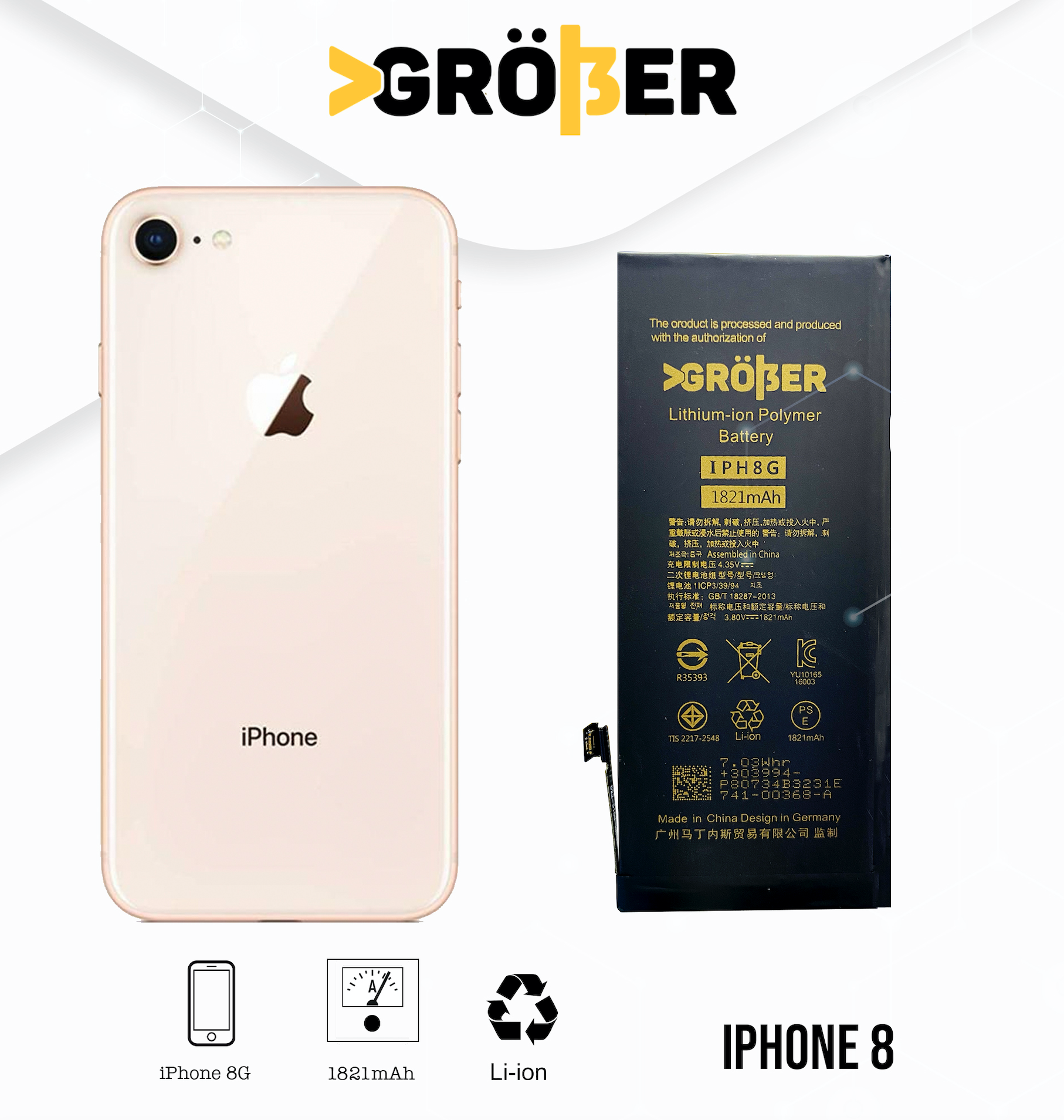 Batería Gröber iPhone XR –