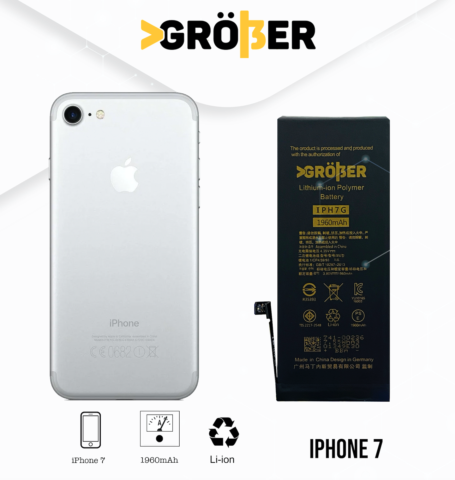 Batería Gröber iPhone 7 –