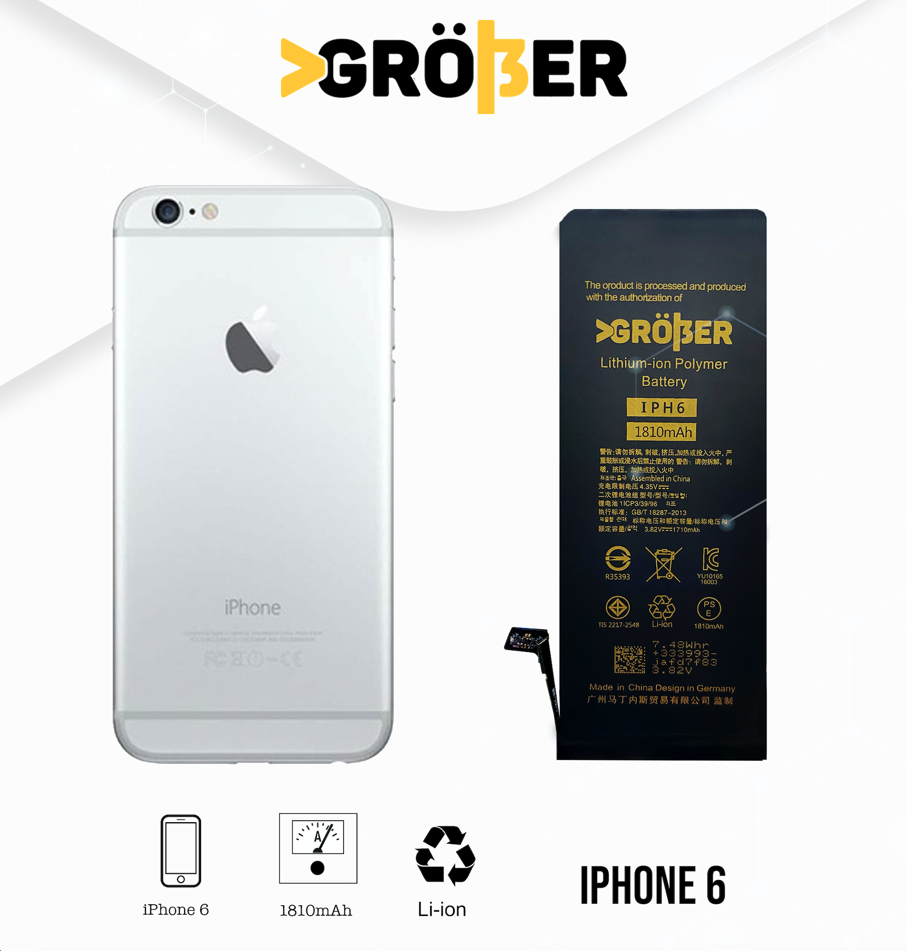 Batería Gröber iPhone 6 –