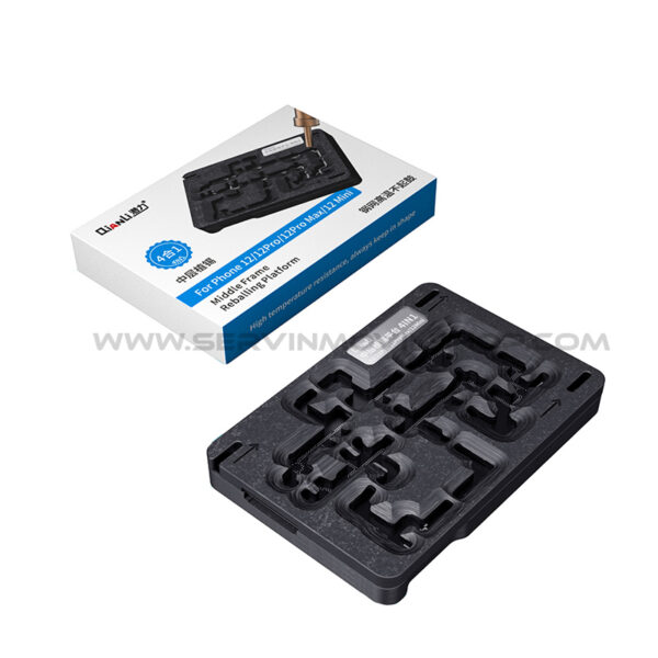 Plataforma Reballing de Marco Medio Qianli 4 en 1 para iPhone 12-12Pro Max