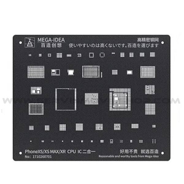 Estencil para Reballing Iphone XS, XS MAX, XR. CPU